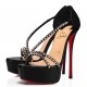 Christian Louboutin Black So Spike Alta 150mm Sandals