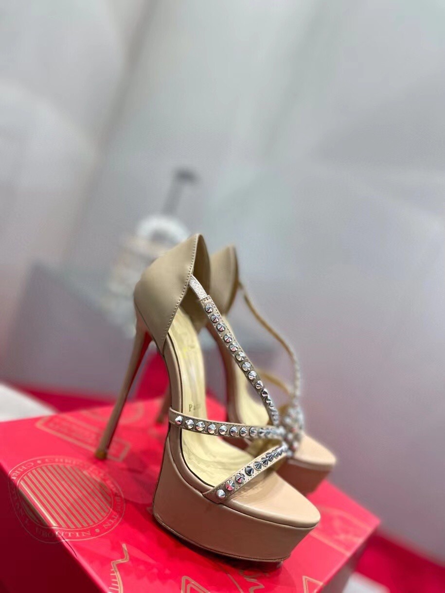 Christian Louboutin Nude So Spike Alta 150mm Sandals