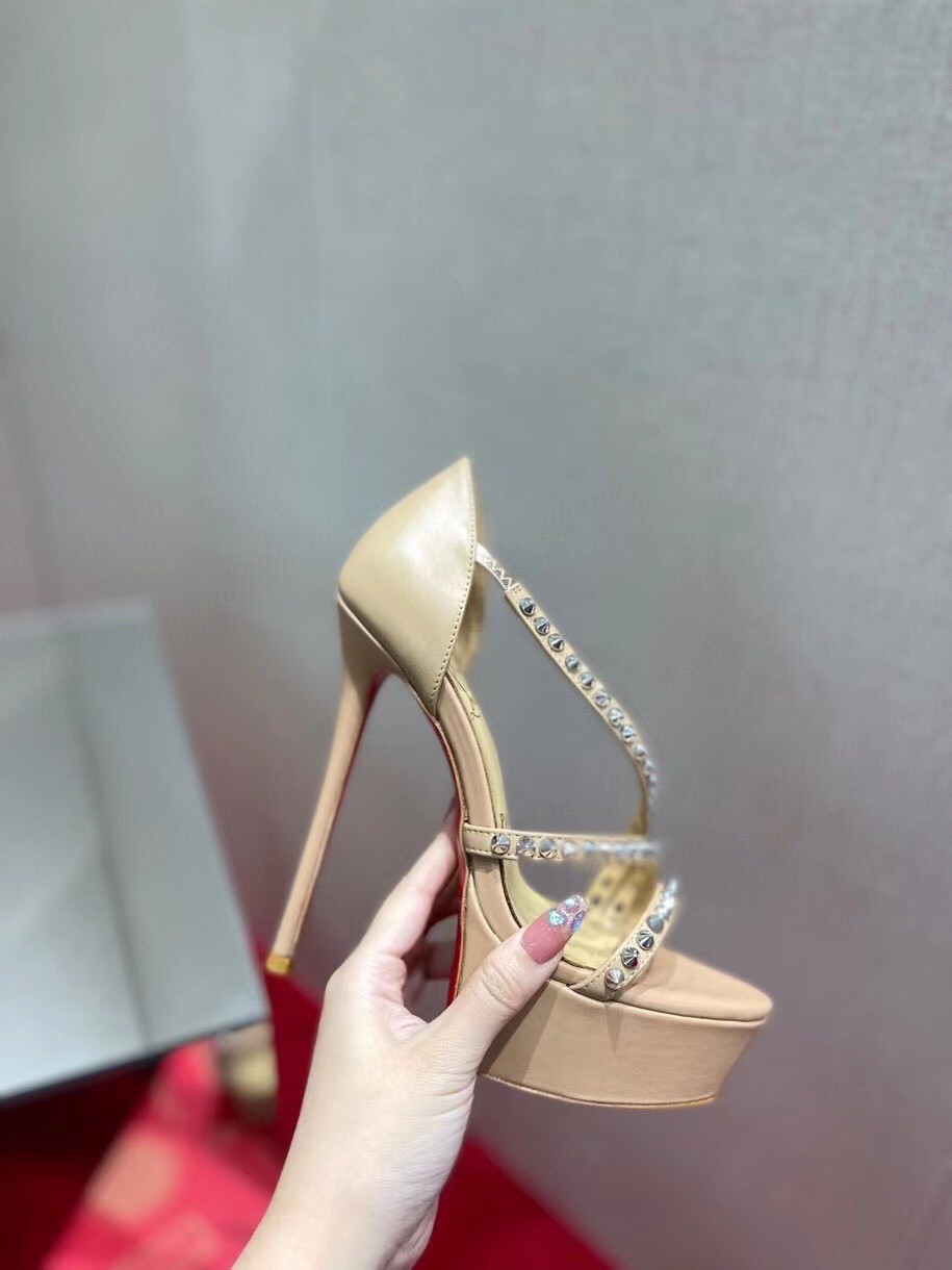 Christian Louboutin Nude So Spike Alta 150mm Sandals