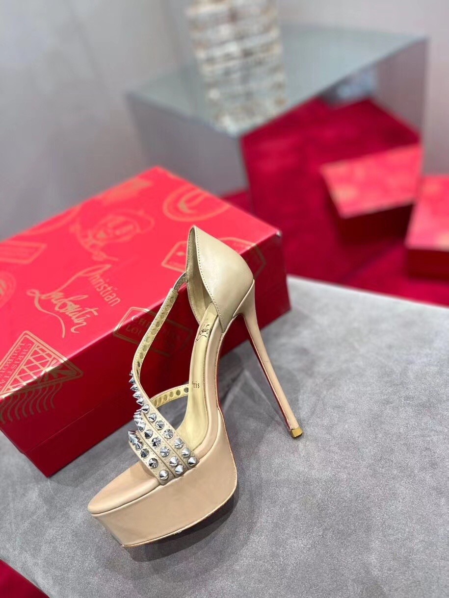 Christian Louboutin Nude So Spike Alta 150mm Sandals