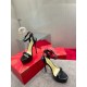 Christian Louboutin Black Loubi Queen Alta 150mm Sandals