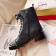 Christian Louboutin Black Ts Croc Flat Ankle Boots