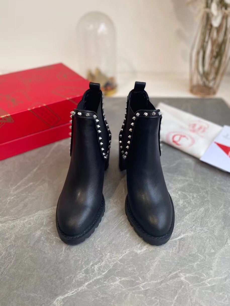 Christian Louboutin Black Capahutta 70MM Ankle Boots