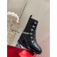 Christian Louboutin Black Horse Guarda Flat Ankle Boots