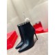 Christian Louboutin Booty Chain Boots 100 In Black Leather