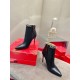 Christian Louboutin Booty Chain Boots 100 In Black Leather