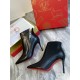 Christian Louboutin Birgikate 85mm Ankle Boots In Black Leather