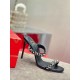 Christian Louboutin Just Chain 85mm Sandals In Black Leather