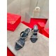 Christian Louboutin Just Chain 85mm Sandals In Black Leather