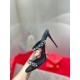 Christian Louboutin Just Chain 85mm Sandals In Black Leather