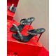 Christian Louboutin Just Chain 85mm Sandals In Black Leather