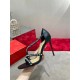 Christian Louboutin So Spike 100mm Sandals In Black Leather