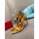 Christian Louboutin Goldie Joli 100mm Sandals In Gold Patent Leather