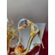 Christian Louboutin Goldie Joli 100mm Sandals In Gold Patent Leather