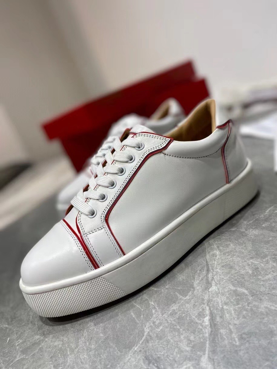 Christian Louboutin Women's Vieirissima Sneakers In White Leather