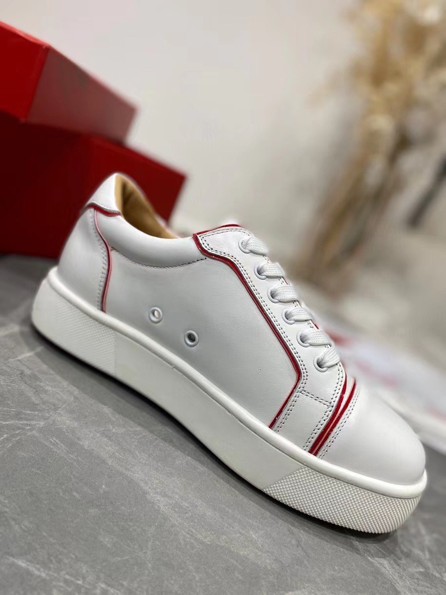 Christian Louboutin Women's Vieirissima Sneakers In White Leather