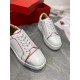 Christian Louboutin Women's Vieirissima Sneakers In White Leather