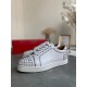 Christian Louboutin Women's Vieira 2 Flat Sneakers In White Calfskin