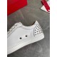 Christian Louboutin Women's Vieira 2 Flat Sneakers In White Calfskin