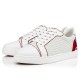 Christian Louboutin Women's Fun Vieira Flat Sneakers In White Calfskin