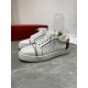 Christian Louboutin Women's Fun Vieira Flat Sneakers In White Calfskin