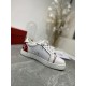 Christian Louboutin Women's Fun Vieira Flat Sneakers In White Calfskin