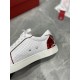 Christian Louboutin Women's Fun Vieira Flat Sneakers In White Calfskin