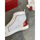 Christian Louboutin Fun Louis Woman Flat Sneakers In White Calfskin