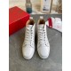 Christian Louboutin Men's Louis Flat Sneakers In White Leather