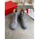 Christian Louboutin Men's Louis Orlato Flat Sneakers In Grey Suede