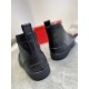 Christian Louboutin Men's Lou Spikes Flat Sneakers In Black Leather