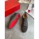 Christian Louboutin Men's Louis Junior Spikes Orlato Flat Sneakers Olive