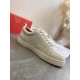 Christian Louboutin Men's Louis Junior Flat Sneakers In White Calfskin