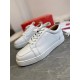 Christian Louboutin Men's Louis Junior Flat Sneakers In White Calfskin