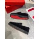 Christian Louboutin Men's Roller-boat Flat Sneakers Black