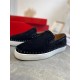 Christian Louboutin Men's Pik Boat Flat Sneakers Black