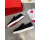 Christian Louboutin Men's Pik Boat Flat Sneakers Black