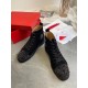 Christian Louboutin Men's Lou Pik Pik Strass Flat Sneakers Black