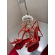 Christian Louboutin Rosalie 100mm Sandals In Red Patent Psychic