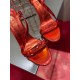 Christian Louboutin Rosalie 100mm Sandals In Red Patent Psychic