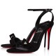 Christian Louboutin Umberta 100mm Sandals In Black Suede