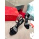 Christian Louboutin Umberta 100mm Sandals In Black Suede