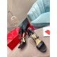 Christian Louboutin Choca Lux 100mm Sandals In Black Lambskin