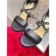 Christian Louboutin Choca Lux 100mm Sandals In Black Lambskin