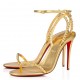 Christian Louboutin So Me 100mm Sandals In Gold Leather