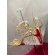 Christian Louboutin So Me 100mm Sandals In Gold Leather