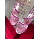 Christian Louboutin Spikita Strap 100mm Sandals In Pink Leather