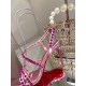 Christian Louboutin Spikita Strap 100mm Sandals In Pink Leather