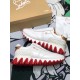 Christian Louboutin Men's Loubishark Sneakers In White Leather