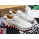 Christian Louboutin Men's Loubishark Sneakers In White Leather